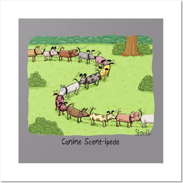 Canine Scent-ipede Wall Art by macccc8